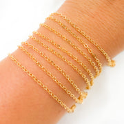 1813FGF. 14K Gold Filled Flat Round Link Chain